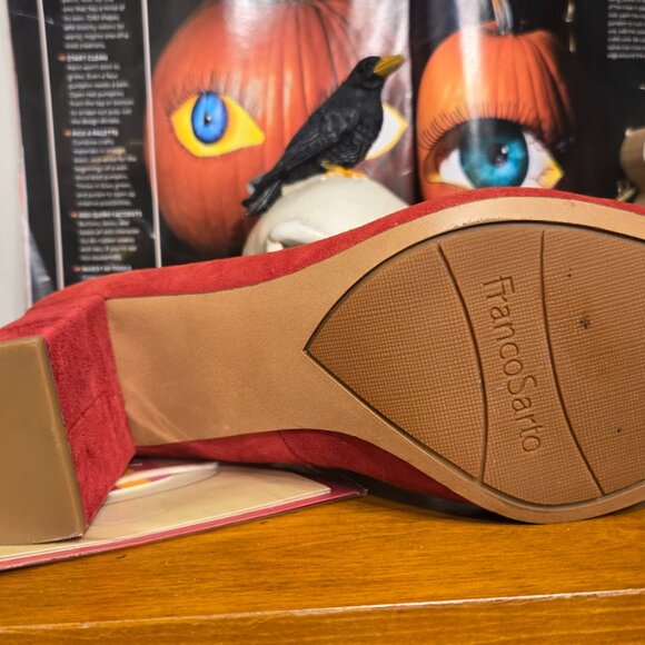 ๐ Autumn Enchantment Heels โ Franco Sarto ๐ Size 9  Suede block heels - Picture 8 of 8